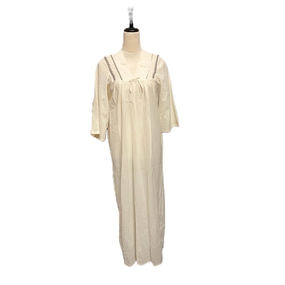 Vintage 1960s 1970s Nani Flower Boho Fleece Kaftan / Dressing Gown / Muumuu - Picture 15 of 15